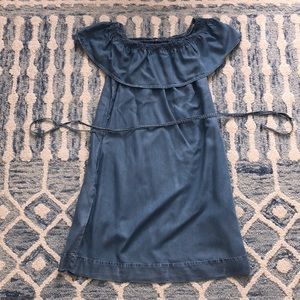 Loft Chambray Off The Shoulder Dress - Size Small